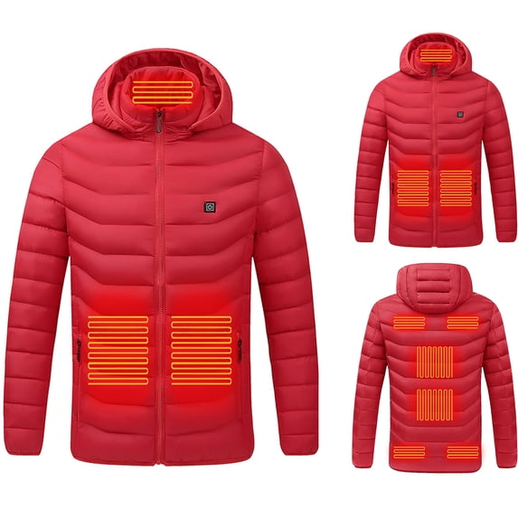 Winter Clearance!Brilliant Fleece Jacket for Men 3Xl Shiny Hooded Reflective Down Jacket Cotton Jacket