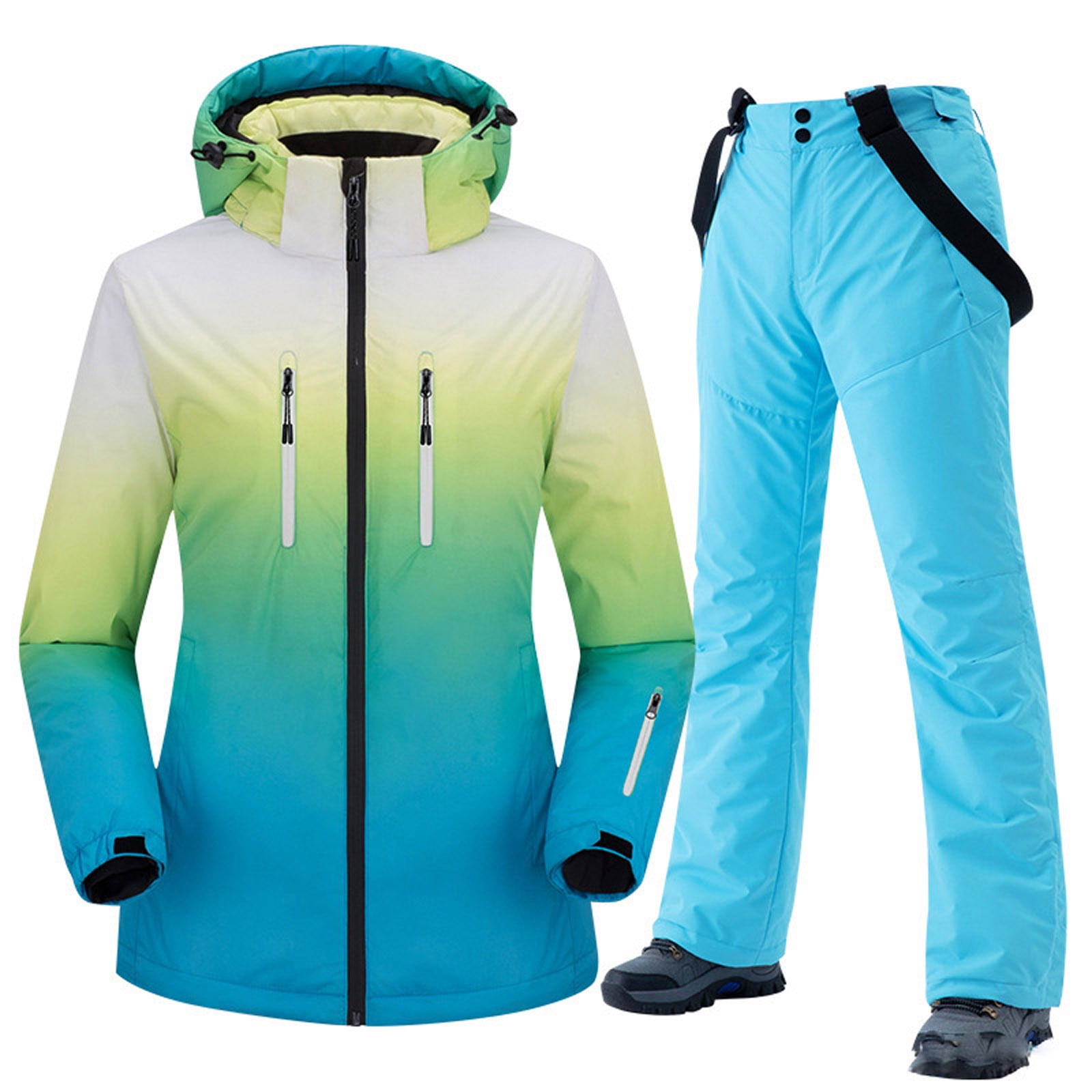 Black Friday Deals On Ski Gear Winter Clearance Deals Women's Winter Unisex Gradient Ski Suit Set