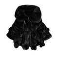 thumbnail image 1 of Zpanxa Baby Boy Girl Jacket Toddler Solid Color Thicken Plush Cute Keep Warm Winter Hoodie Hairball Thick Coat Cloak Black 18-24 Months, 1 of 6