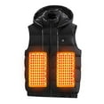 thumbnail image 1 of Winter Clearance Deals! Zpanxa Heated Vest for Men Women 9 Zones Smart Heating Vest Jacket USB Charging Smart Carbon Fiber Warm Hooded Vest Plus Size Unisex Winter Coats Black XXL, 1 of 8