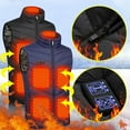 thumbnail image 1 of Winter Clearance Deals! Zpanxa Plus Size Heated Vest for Men Women Dual Control 11 Heating Vest Heated Jacket Winter Windproof Warm Heated Jacket Coat for Outdoor Hiking Skiing Fishing Black 4XL, 1 of 5