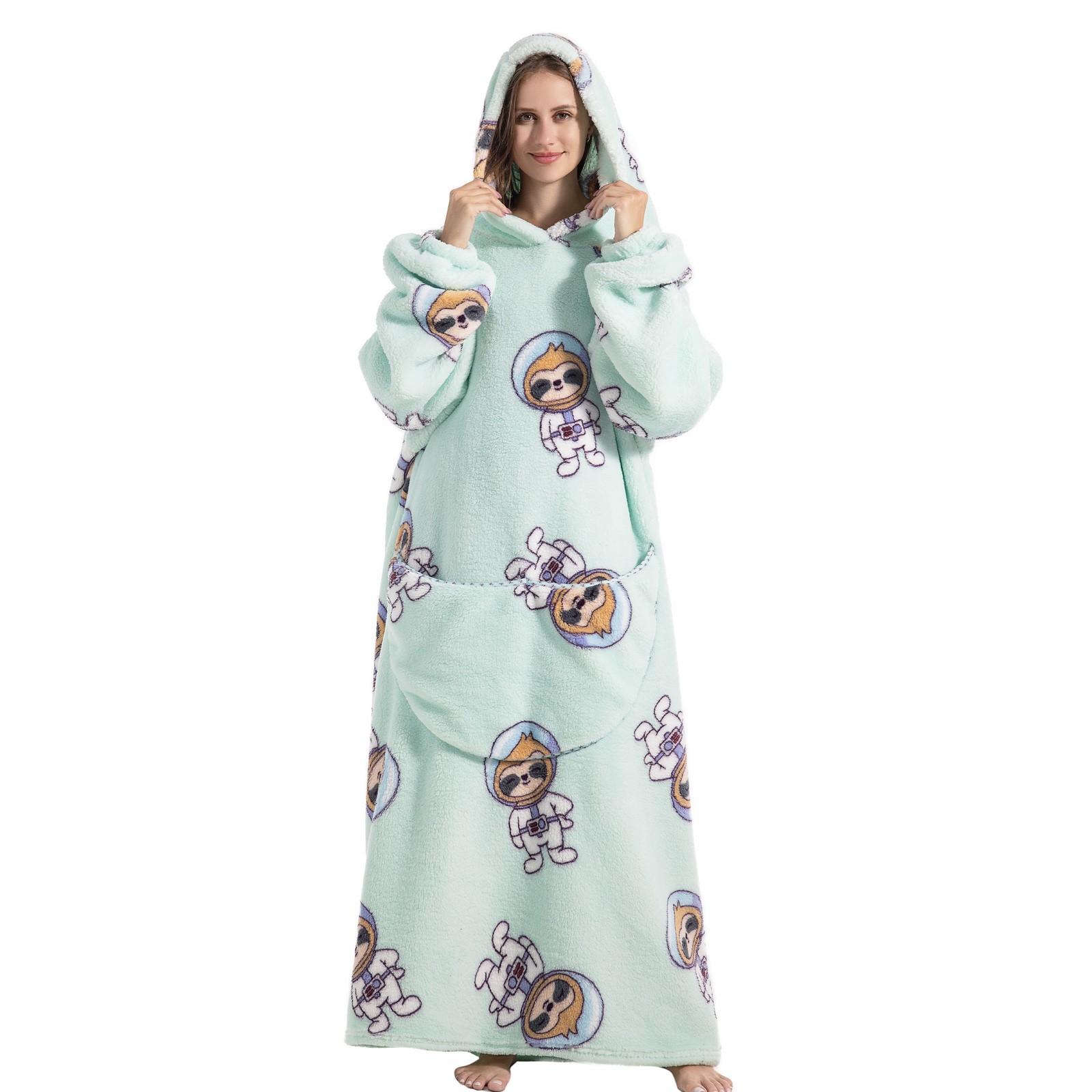 Winter Clearance Sale! pstuiky Fuzzy Robe with Hood, Family Long Hooded