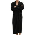 thumbnail image 1 of pstuiky Robe, Unisex Regular Winter Warm Homewear Flannel Robe Bathrobe Long Pajamas Plush Robe Leisure Black #2 L, 1 of 3