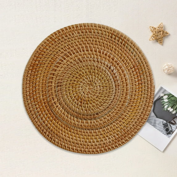 Winter karymi Rattan Woven Mat Multiple Sizes Placemats Can Be Used As Pot Holders Effective Heat Insulation Protection of Table Home Decor Table Decor Dorm Decor Today