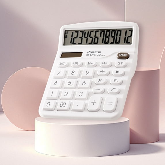 Winter karymi Scientific Calculator 12 Digits Large Display and Buttons Clear Large LCD Display Ideal for Office School Home and Business Use Christmas Gifts