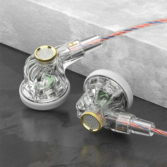 Winter karymi Wired Earbuds Wired Earphones Flat Earbuds Wired Control with Microphone Music and Sports 16mm Dynamics Flat Earbuds Birthday Gifts