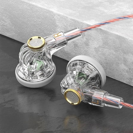 Winter karymi Wired Earbuds Wired Earphones Flat Earbuds Wired Control with Microphone Music and Sports 16mm Dynamics Flat Earbuds Birthday Gifts