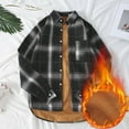 thumbnail image 1 of Winter Clearance! purcolt Men's Plus Size Plush Thick Warm Plaid Shirts Fall Winter Long Sleeve Button Down Fleece Lined Plaid Flannel Jacket Casual Coat Outerwear with Pockets, 1 of 5