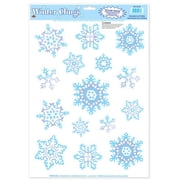 Winter Clings Crystal Snowflake Christmas Decorations