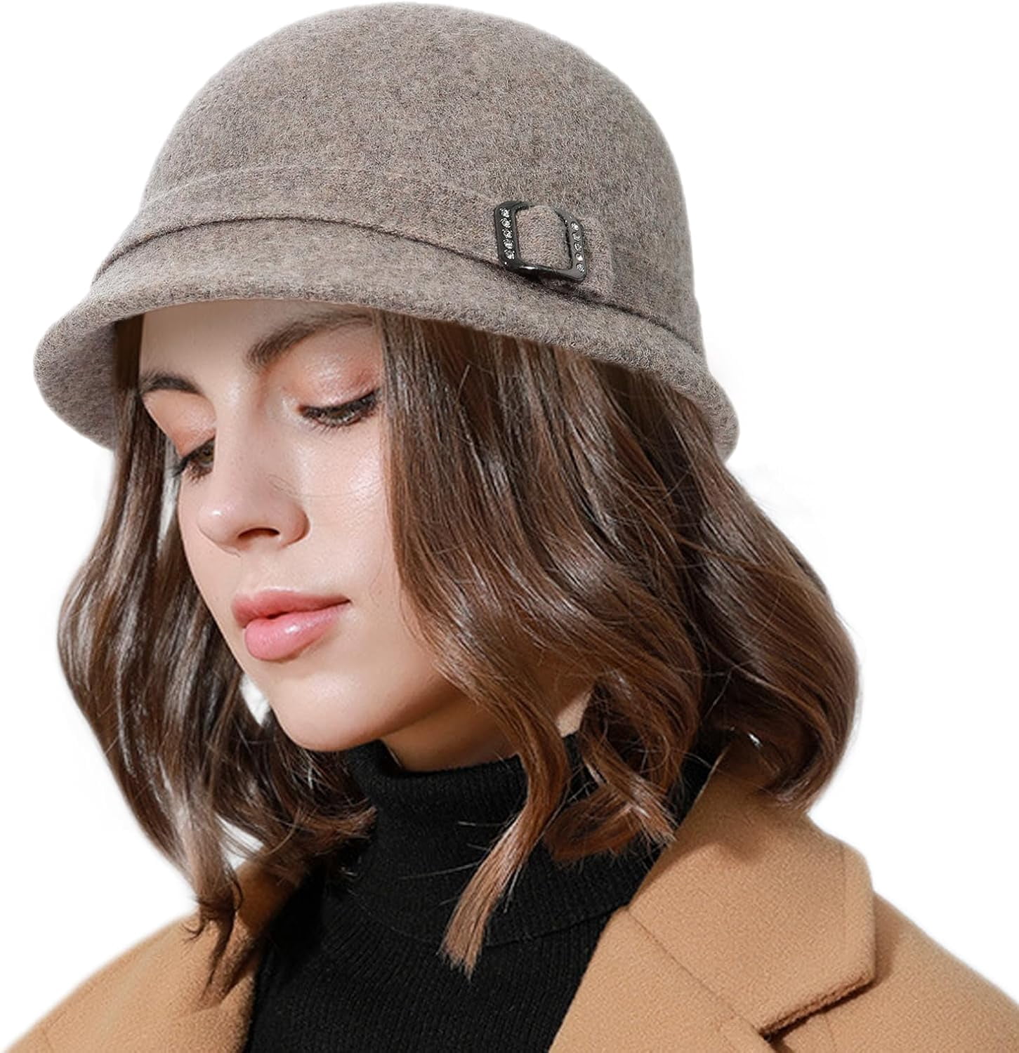 Vintage Wool Derby Cloche Hat Women main image 2