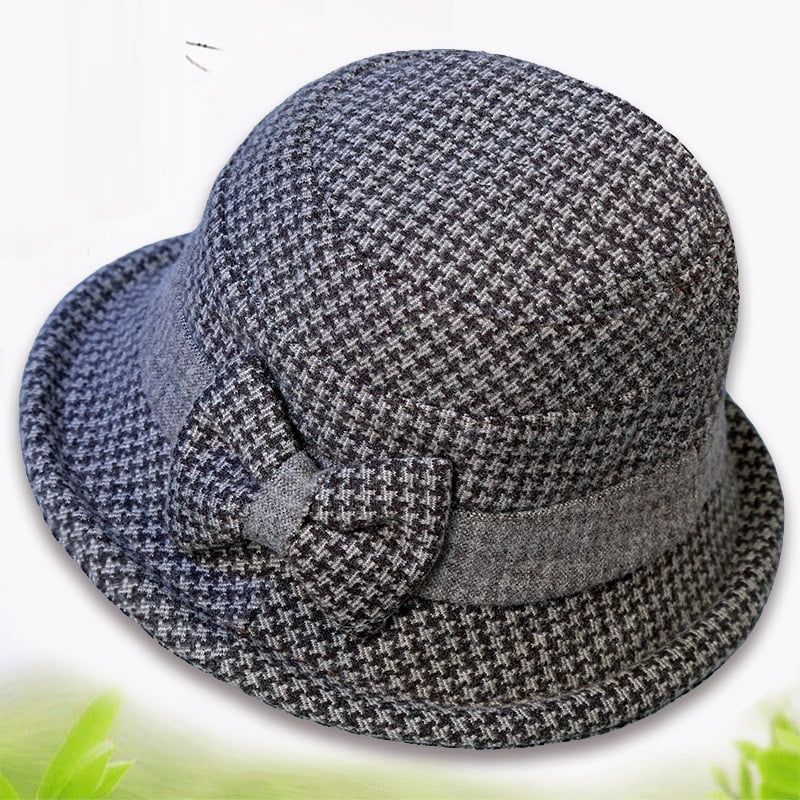 Winter Cloche Bucket Hat for Women Wool Elegant Dress 1920s  display picture 1