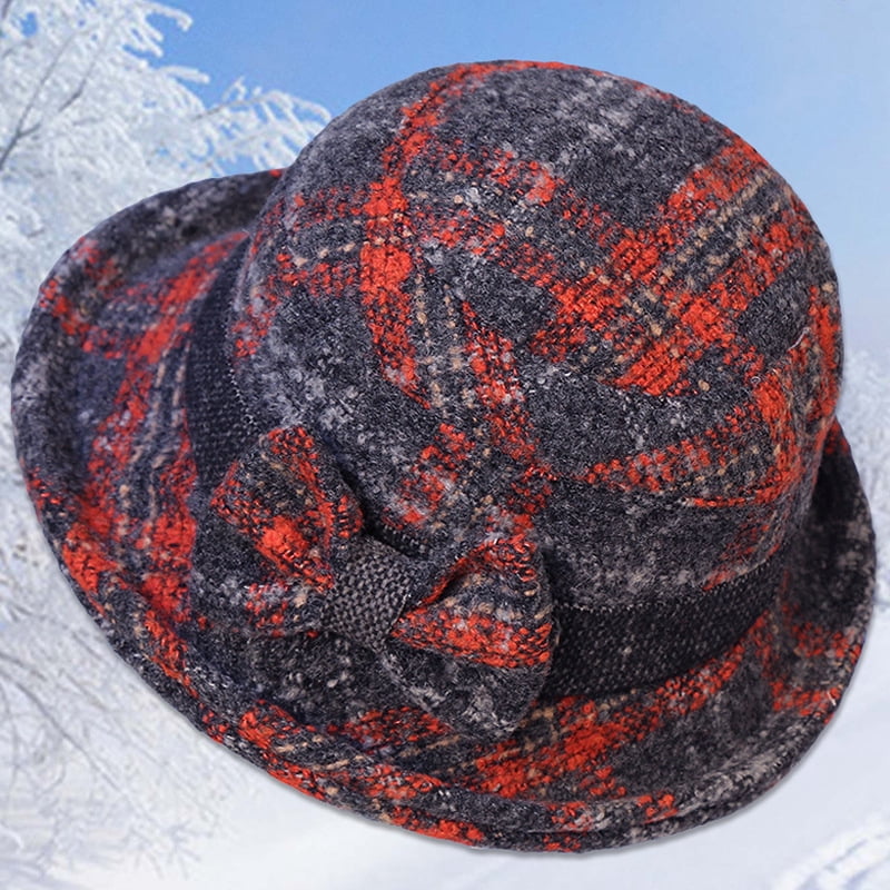6431 Winter Cloche Bucket Hat Wool Elegant Dress 1920s Vintage Fedora Hats Winter Cloche Bucket Hat for Women Wool Elegant Dress 1920s  main image 2