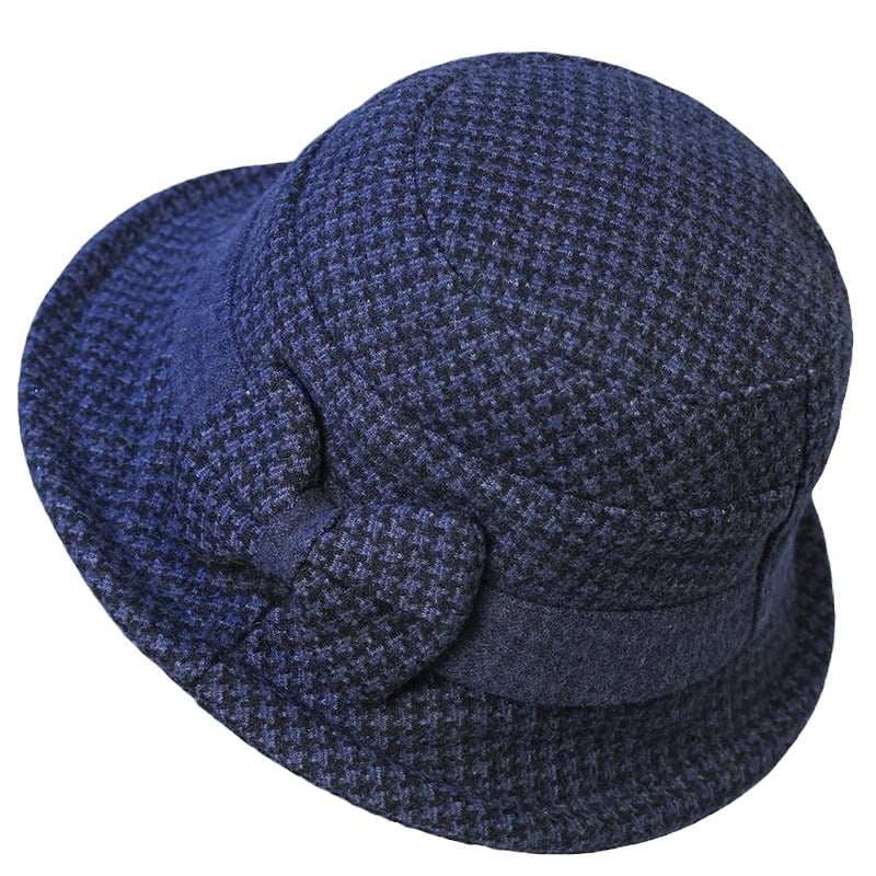 Winter Cloche Bucket Hat for Women Wool Elegant Dress 1920s  display picture 2