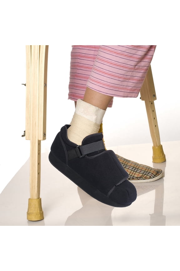 Closed Toe Medical Walking Shoe - Lightweight Broken Toe Cast Boot, Fractured Foot Brace for Metatarsal Stress Fracture, Post-op Bunion, Hammertoe Surgery Recovery - For Men or Women