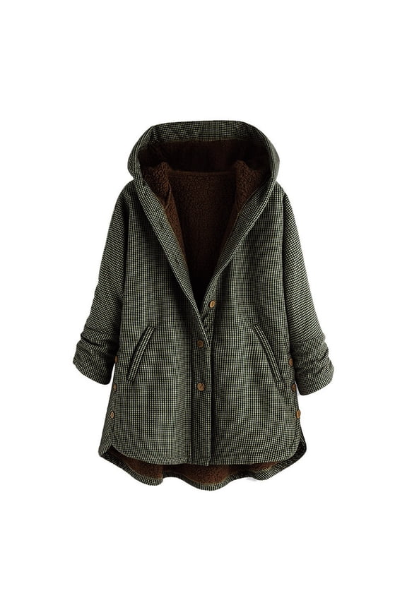 Winter Clothes for Women Women's Winter Coats Fuzzy Fleece Hooded Jackets Button Down Faux Fur Shearling Zip Coats Warm Outwear with Pockets Brown Leather Jacket Women