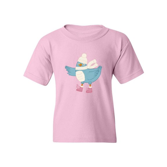 Winter Clothing Bird T-Shirt Juniors -Image by Shutterstock, Large