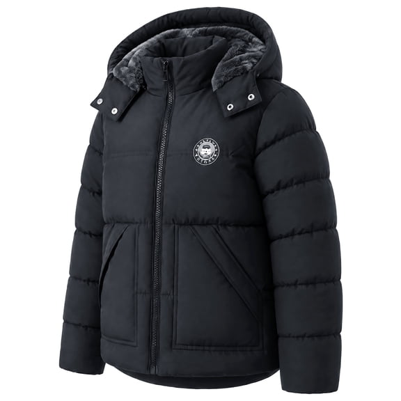 Winter Coat Boys' Thick Puffer Jackets with Removable Hood Warm Quilted Coats