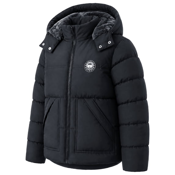 Winter Coat Boys' Thick Puffer Jackets with Removable Hood Warm Quilted Coats