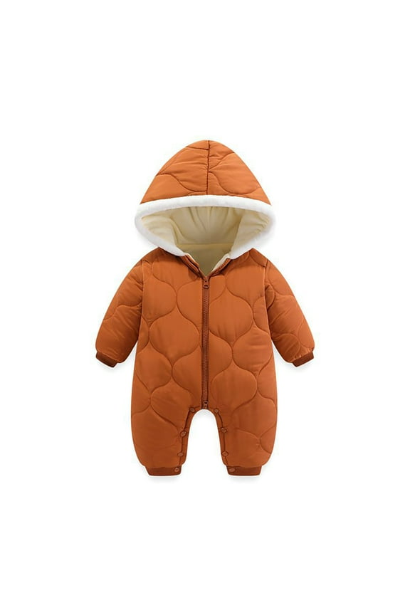 Winter Coat Down Romper Hoodie Coat for Boy Clothes Warm Windproof Long Sleeve Baby Snow Coat 0-6 Months