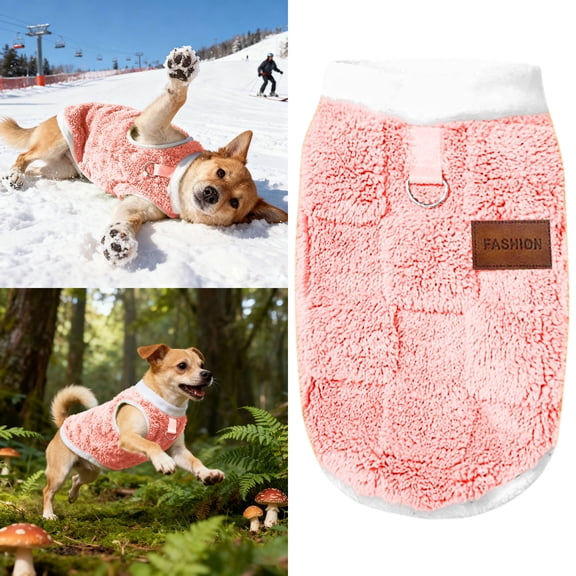Winter Coat Vest With Leash Ring Warm Jacket For Small Medium Dogs Fashionable Cold Weather Apparel With Multiple Colors & Sizes Pet Clothes Birthday Gift For Pet Dog Cat