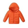 thumbnail image 1 of Winter Coat for Girls with Hooded Puffer Jacket Boys Boys Red Jacket Zipper Long Sleeve Waterproof Boys Lightweight Jacket Girls Fall Jacket 5-6 Years, 1 of 3