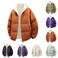 thumbnail image 1 of Winter Coat Puffer Jackets for Men Stand Collar Zip Up Quilted Winter Coat with Drawstring Hem with Side Pockets Casual Windproof Warm Winter Outwear, 1 of 5