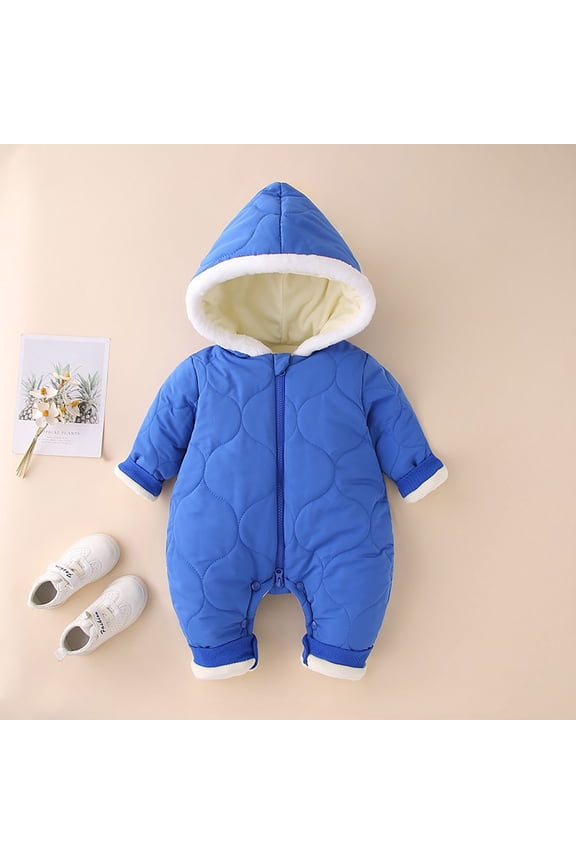 Winter Coat Puffer Romper Hooded Coat for Baby Clothes Warm Windproof Long Sleeve Baby Girls Boys Snowsuit 12-18 Months