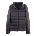 thumbnail image 1 of Winter Down Coat Thickened Padded Stand Collar Pockets Zipper Closure Windproof Long Sleeves Heat Retention Warm Daily Cold Weather Outwear Cotton Jacket, 1 of 8