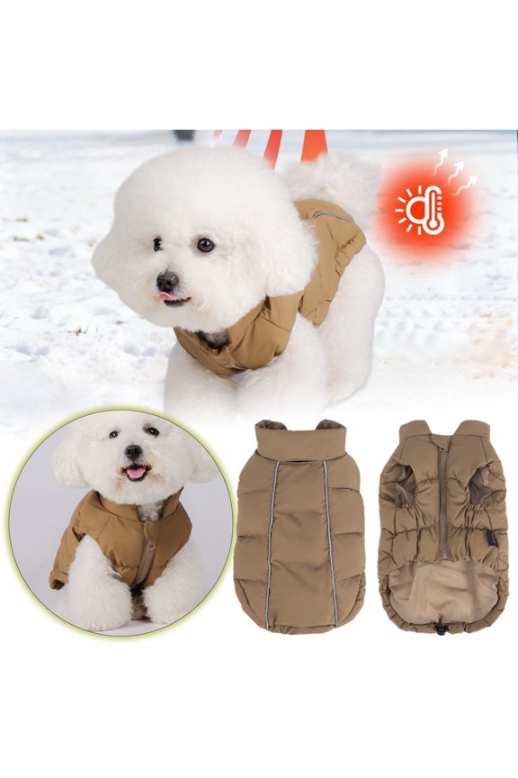 Winter Coat Vest for Dogs and Small - Warm Knitted Thermal Outerwear for Indoor Outdoor Use Windproof Cozy Winter Apparel for