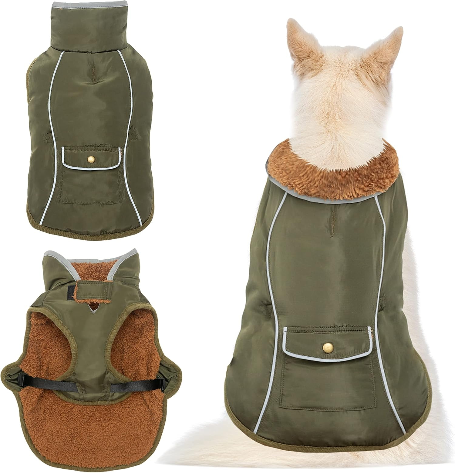 Winter Coat - Warm Clothes for Rain Wind Cold Weather - Reflective ...