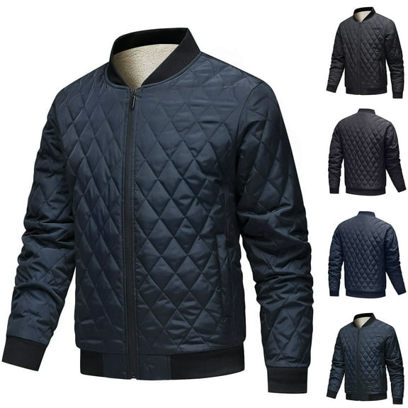 Winter Coat Warm Slim Fit Thick Coat Casual Jacket Outerwear Top Blouse - Quilted Design for Cold Weather Daily Wear, Office Events, and Christmas Parties,Black,L