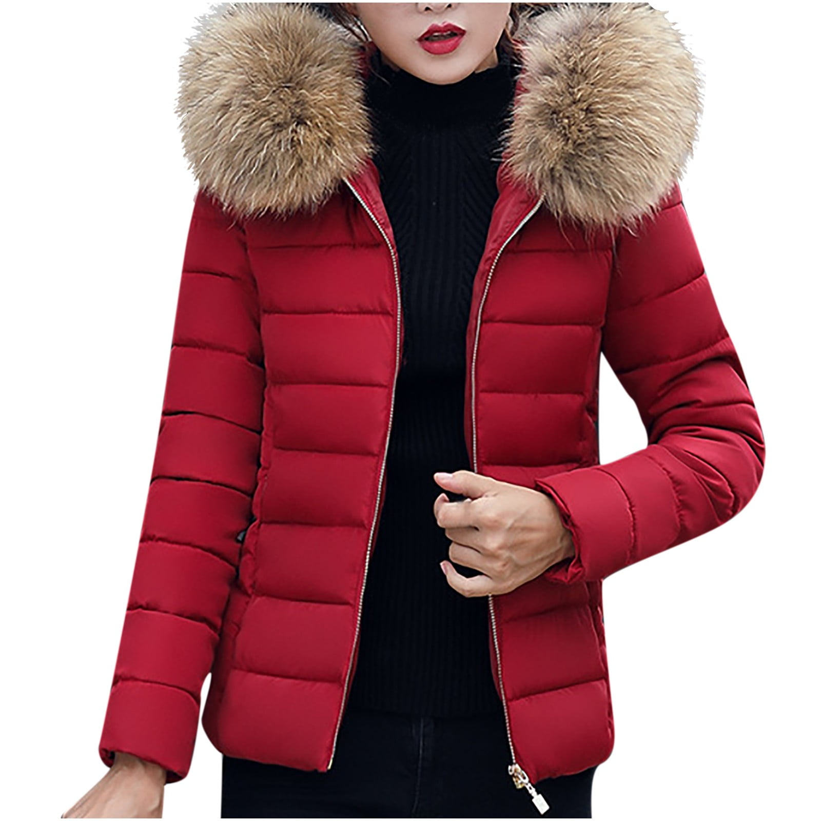 Winter Coat Women Fashion Slim Casual Zippers Loose Long Sleeve Bomber