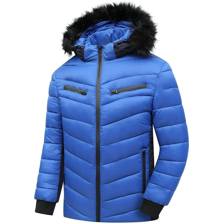 Winter Coat for Men Midweight Hood Fashion Parka Coat Packable Pufffer Jacket  Warm Winter Casual Down Coats 