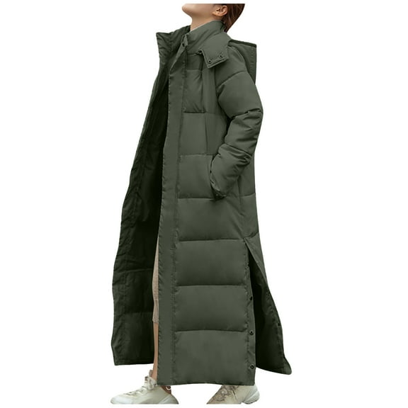 Winter Coat for Women Plus Size Long Hooded Quilted Jackets Outerwear Thicken Puffer Jacket Warm Down Coats Overcoat