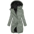 thumbnail image 1 of Winter Coat for Women Sherpa Fleece Lined Thicken Padded Jacket Plus Size Insulated Hooded Warm Outwear with Pocket, 1 of 6