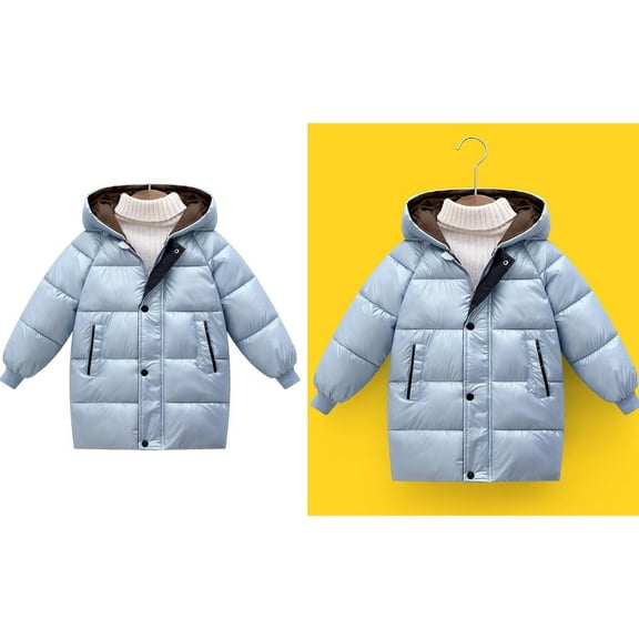 Winter Coats for Boys,Boys Puffer Jacket Mid-Length Heavyweight with Hooded Warm and Windproof Winter Thicken Coat Boys Winter Coat Size 3-4 Years