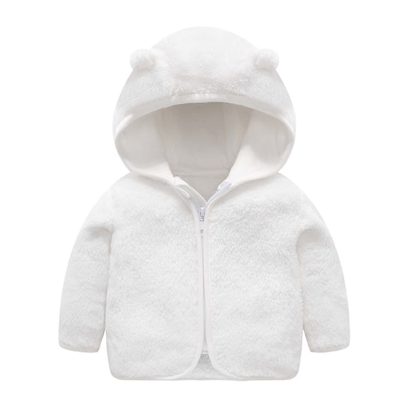 Winter Coats For Infant Baby Wearing Fleece Jacket Hoodies Cute Bear Infant Zip Up Hoodie Girl Baby Boy Sweater 6-12 Months