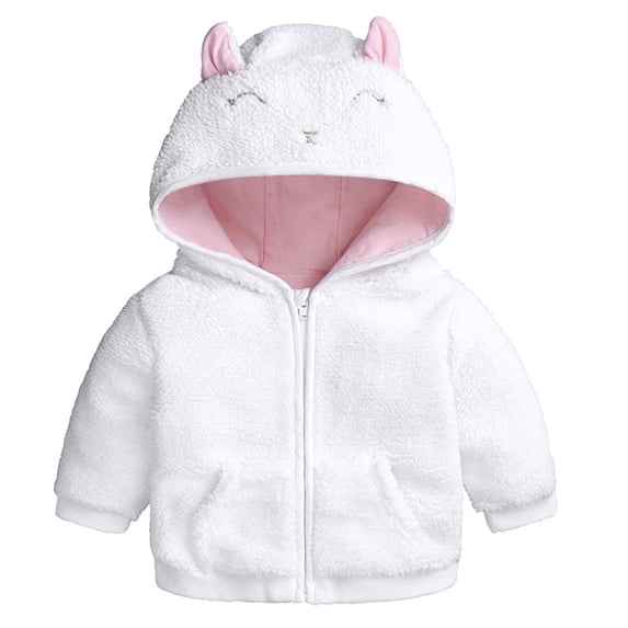 Winter Coats For Thicken Jacket Cute Bear Coats Zip Up Hoodie Girl Baby Jacket 3-6 Months