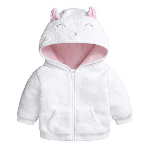 Winter Coats For Toddler Toddler Fleece Jacket Bear Hoodie Zipper Hoodie Baby Sweater 12-18 Months
