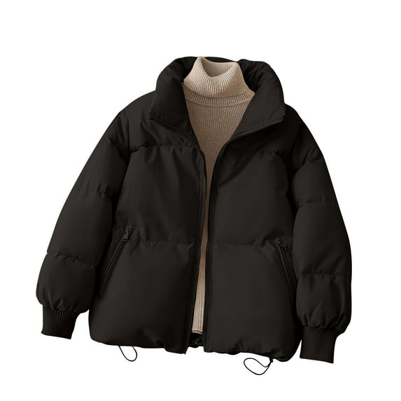 Winter Coats For Women Sevevn Women’s Winter Cropped Puffer Jacket Coat Short Warm Quilted Jacket