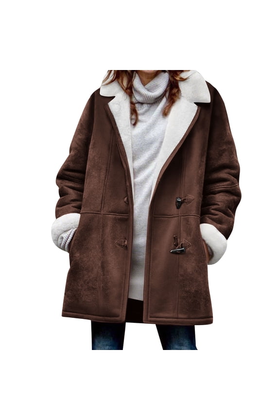 Winter Coats For Women Sevevn Womens Warm Winter Jackets Long Sleeve Suede Fleece Lined Zipper Coats With Pockets