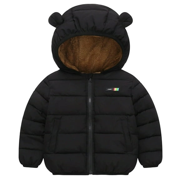 Winter Coats Light Weight Water-Resistant Jacket Bear Ear with Hooded Puffer Jacket Kids 6-7 Years Toddler Boy Clothes