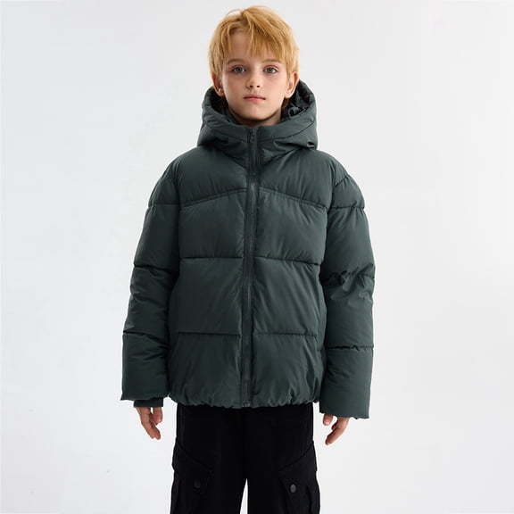Winter Coats Medium Length Lightweight Puffer Jacket for Little Boys Girls, Kids Light Outwear Puffer Padded Outwear Szie 4-11T