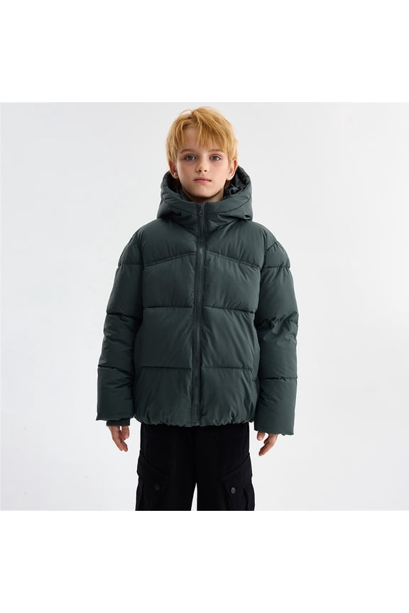 Winter Coats Medium Length Lightweight Puffer Jacket for Little Boys Girls, Kids Light Outwear Puffer Padded Outwear Szie 4-11T