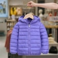 thumbnail image 1 of Winter Coats Puffer Padded Jacket for Toddler Boys Girls Kids Light Outwear Cute with Hoods Clothing,Kids Lightweight Puffer Jacket Packable Bubble Coat Down Cotton Coats Zip Up Hooded Outwear, 1 of 3