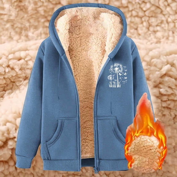 Winter Coats For Women 2025, Warm Plus Size Outerwear, Fleece Lined Hooded Parka, Regular Length Pea Coat, Zipper Front Jacket, Cold Weather Parka, Heavy Duty Winter Coat Light Blue XXL