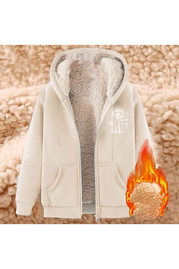 Winter Coats For Women 2025, Warm Plus Size Outerwear, Fleece Lined Hooded Parka, Regular Length Pea Coat, Zipper Front Jacket, Cold Weather Parka, Heavy Duty Winter Coat Beige M