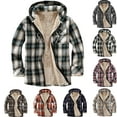 thumbnail image 1 of Winter Coats for Women Bmawag Womens Plaid Long Wool Blend Coat Shacket Jackets Long Sleeve Button Down Casual Boyfriend Flannel Shirts Gifts for Women on Clearance, 1 of 7