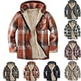 thumbnail image 1 of Winter Coats for Women Bmawag Womens Plaid Long Wool Blend Coat Shacket Jackets Long Sleeve Button Down Casual Boyfriend Flannel Shirts Gifts for Women on Clearance, 1 of 9