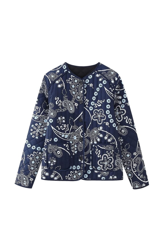 Winter Coats for Women Elegant Floral Embroidered Loose Fit Winter Quilted Coat Jacket Outerwear For Cold Weather Casual Warmth Winter Jackets for Women